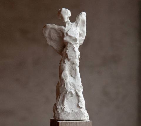 human figure with plaster
